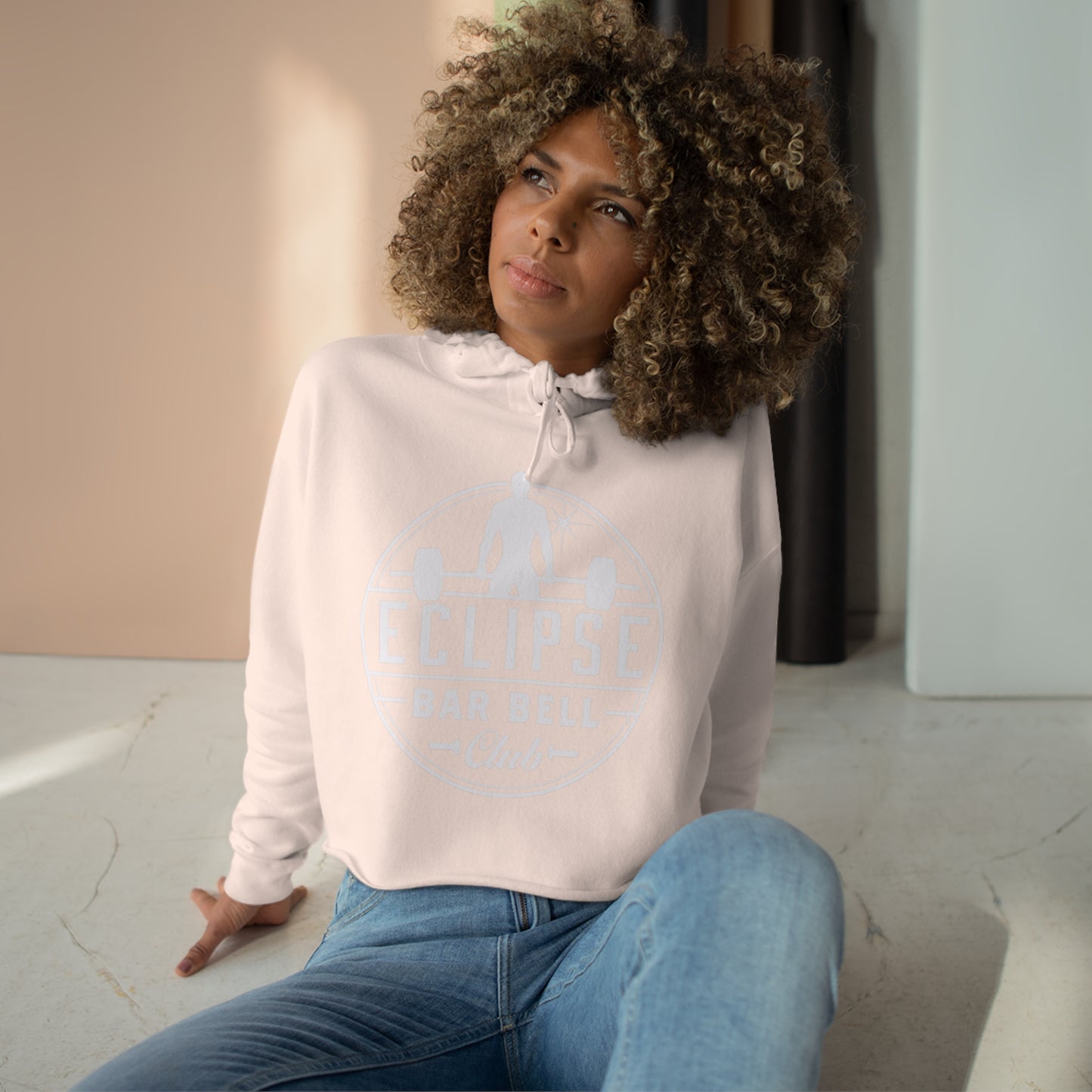 Barbell Club Crop Hoodie
