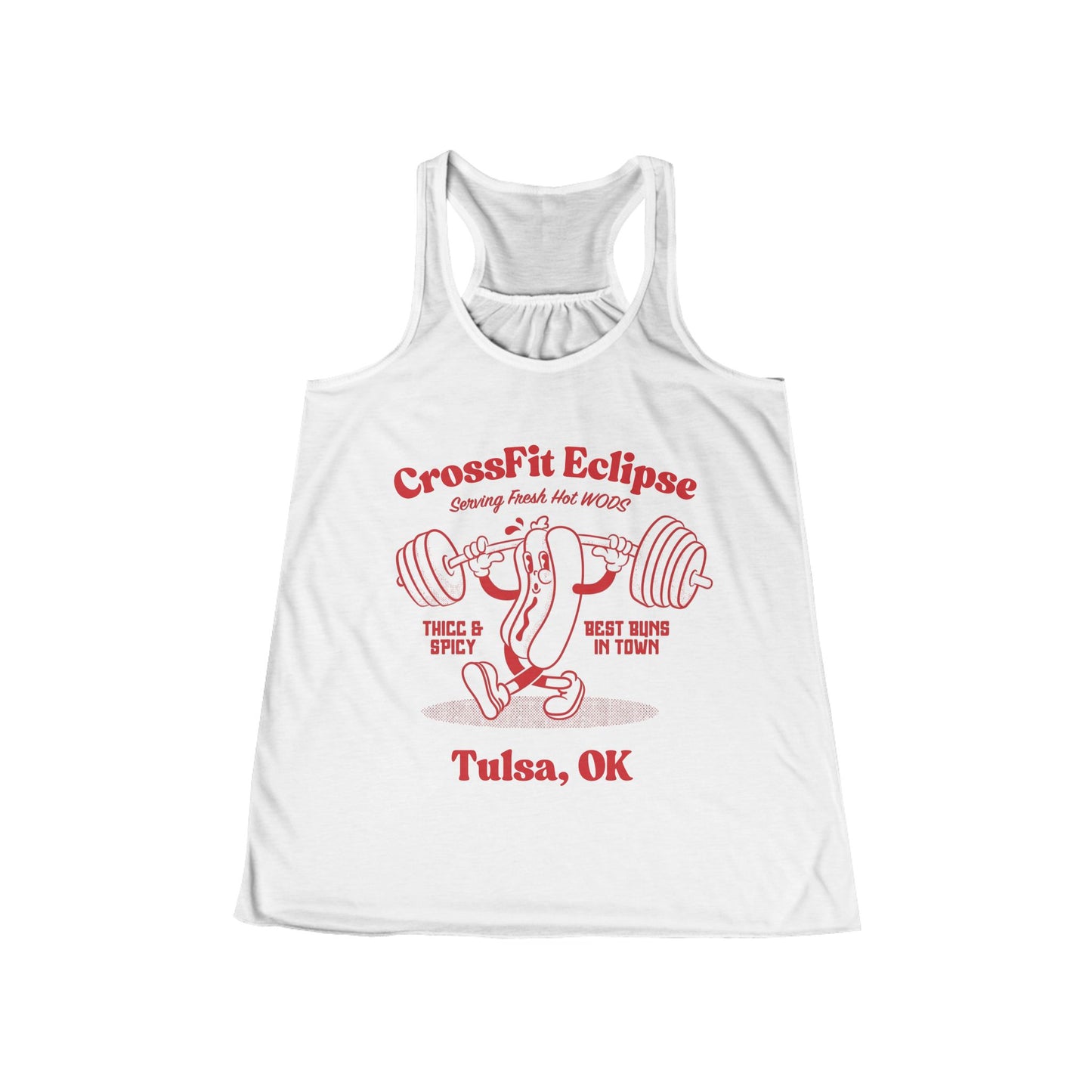 Fresh Hot WODs Women's Flowy Workout Tank, Fitness Tank Tops, Gym Wear, CrossFit Apparel, Casual Summer Tops, Gift for Athletes