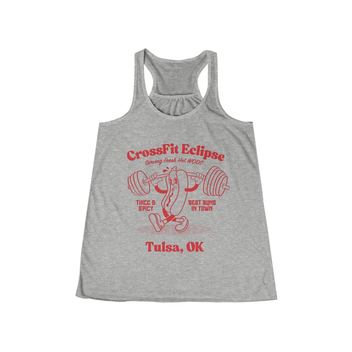 Fresh Hot WODs Women's Flowy Workout Tank, Fitness Tank Tops, Gym Wear, CrossFit Apparel, Casual Summer Tops, Gift for Athletes